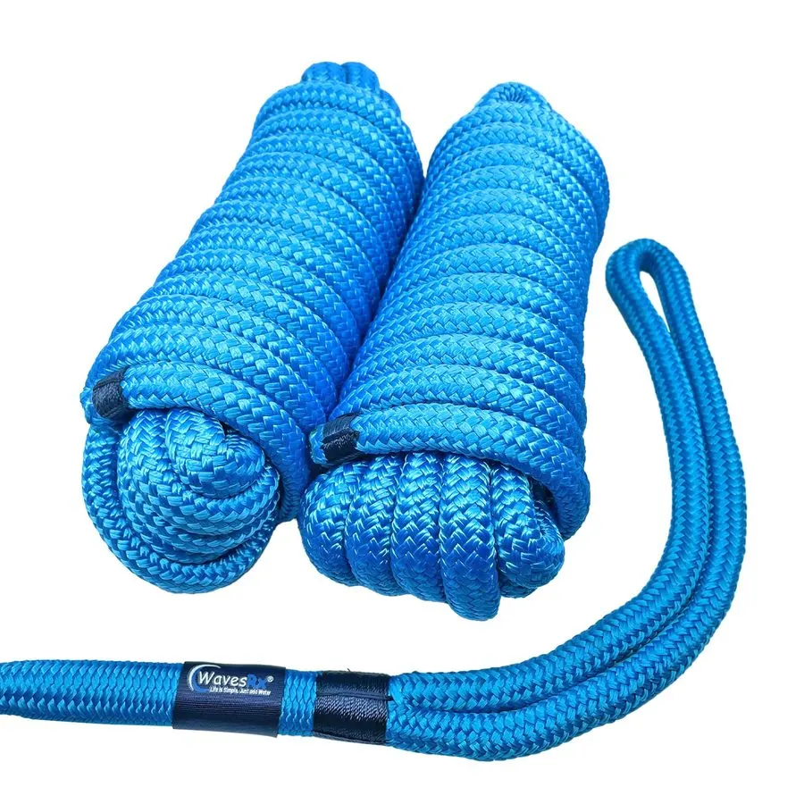 3/8" x 15 ft Double Braid Nylon Dock Line, White
