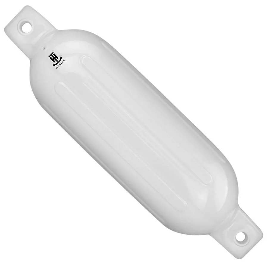 Twin-Eye Inflatable Cylindrical Fender 18 x 62 cm - White