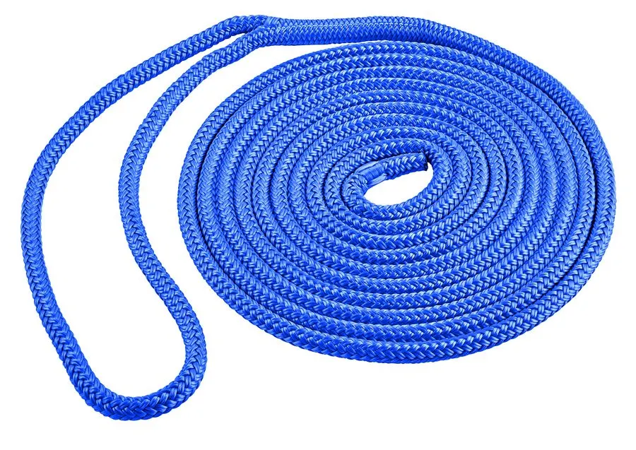 1/2" x 20 ft Double Braid Nylon Dock Line, Navy Blue
