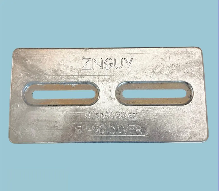 ZP-1x6x12 Bolt-On Hull Plate Anode – Zinc