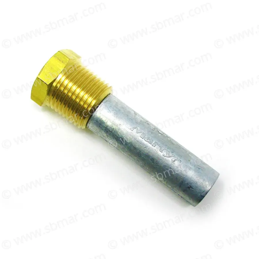 Mini Zinc Pencil Anode with Brass Plug