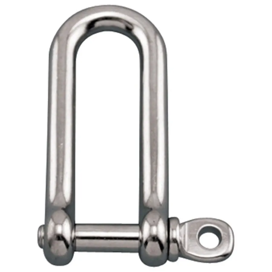 Long D Shackle for Chain & Wire Rope, 8mm (10-Pack)