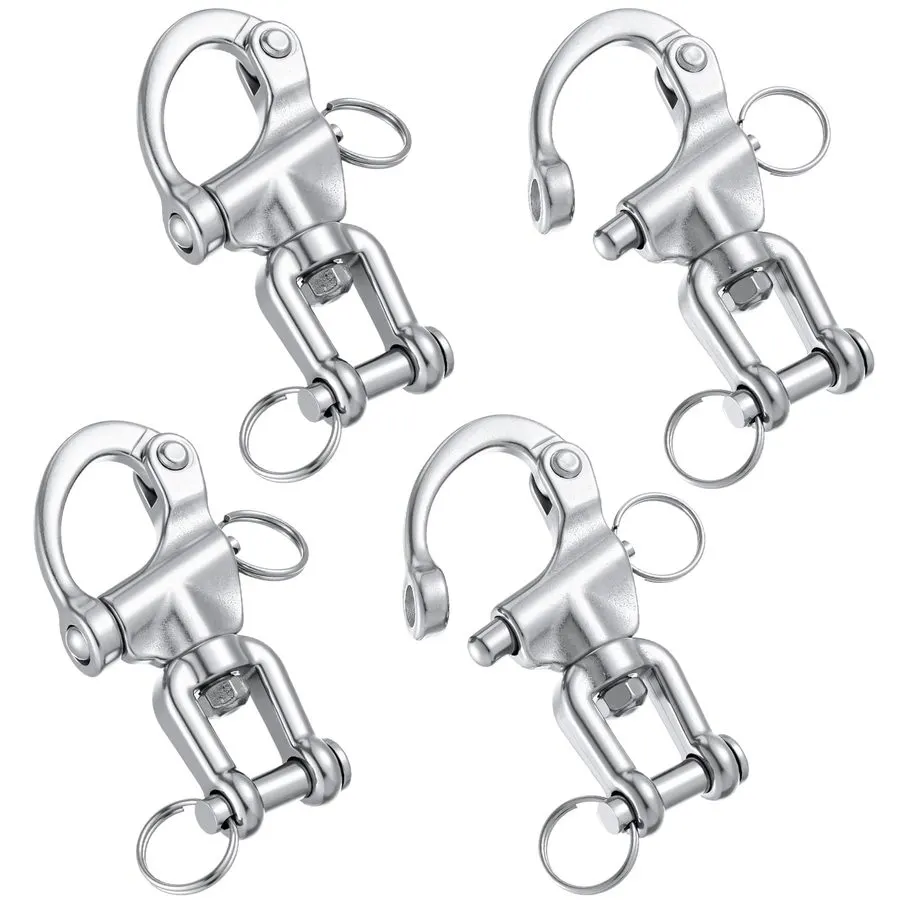 65mm Swivel-Bail Snap Shackle, 316 Stainless (10-Pack)