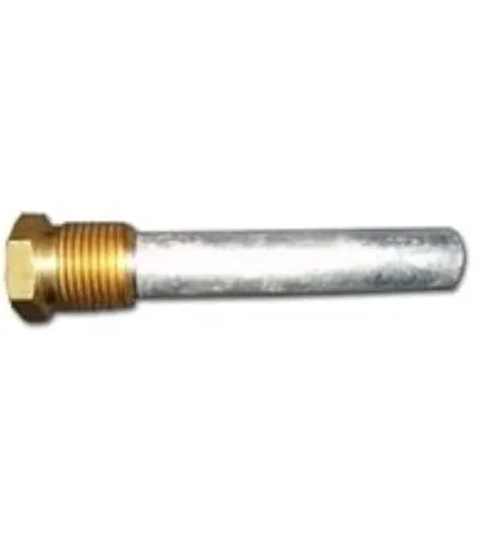 Zinc Pencil Anode with Plug - Heat Exchanger — Halcyon Zinc Works