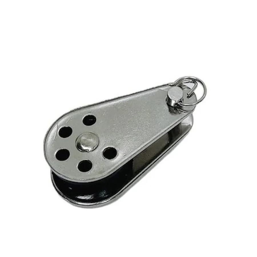 60mm Nylon-Sheave Single Block with Fixed Lashing Eye (Pair)