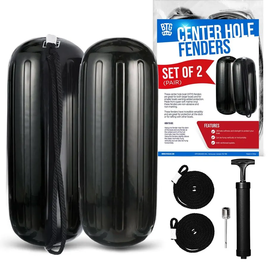 PWC & Jet Ski Cylindrical Fender 10 x 30 cm - Black