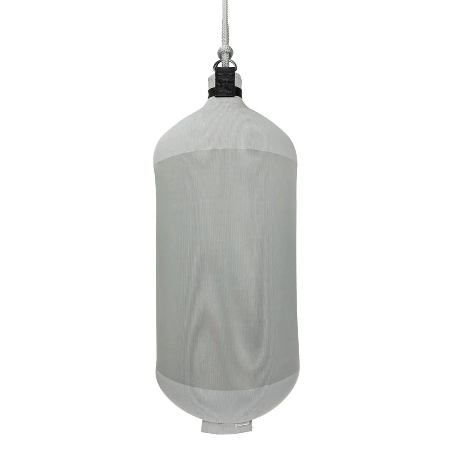 Low-Freeboard Cylindrical Fender for Tenders 10 x 30 cm - Grey