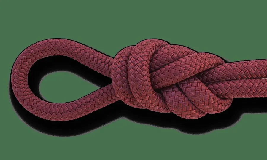 5/8" x 25 ft Double Braid Nylon Dock Line, Burgundy
