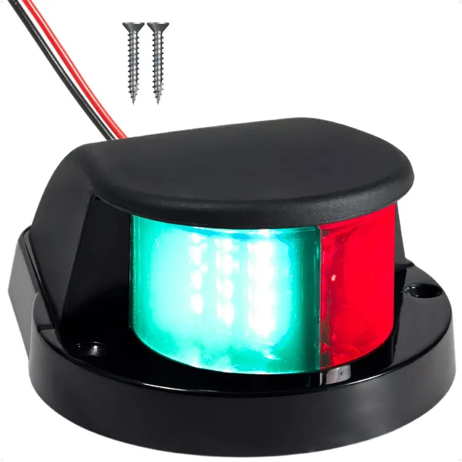 LED Bi-Color Bow Navigation Light, Horizontal Mount, Black