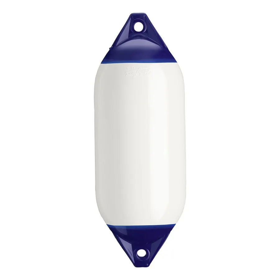 F5 Series Twin-Eye Cylindrical Fender 30 cm - White & Blue