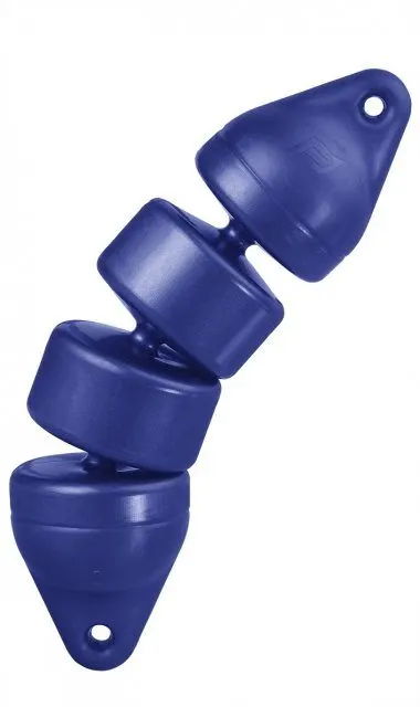 Ribbed Cylindrical Fender 12 x 48 cm - Blue