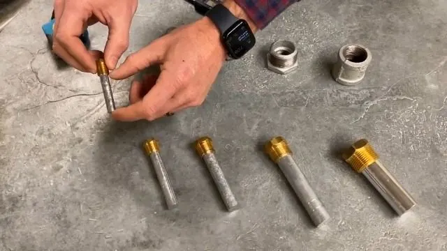 Zinc Pencil Anode with Brass Plug (3/8" NPT)