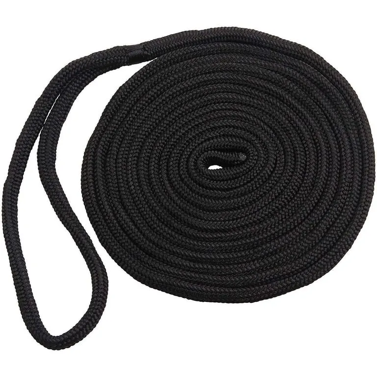 3/8" x 12 ft Double Braid Cleat Whip Line, Black