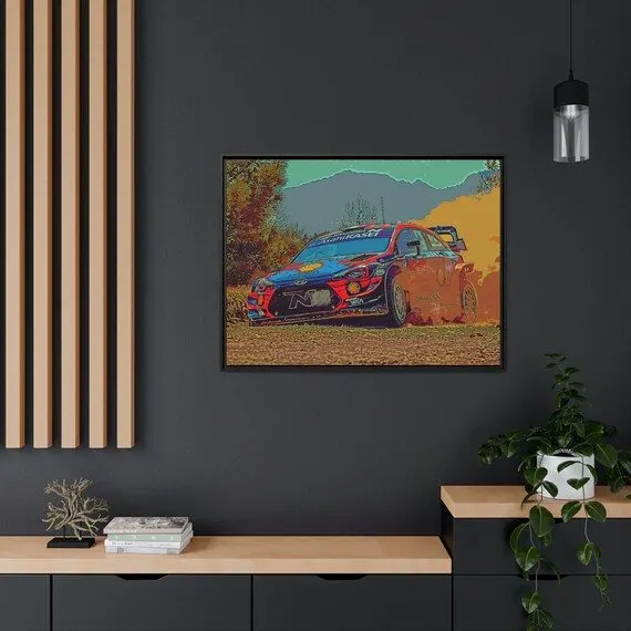 Rally Motorsport Framed Print — Azure