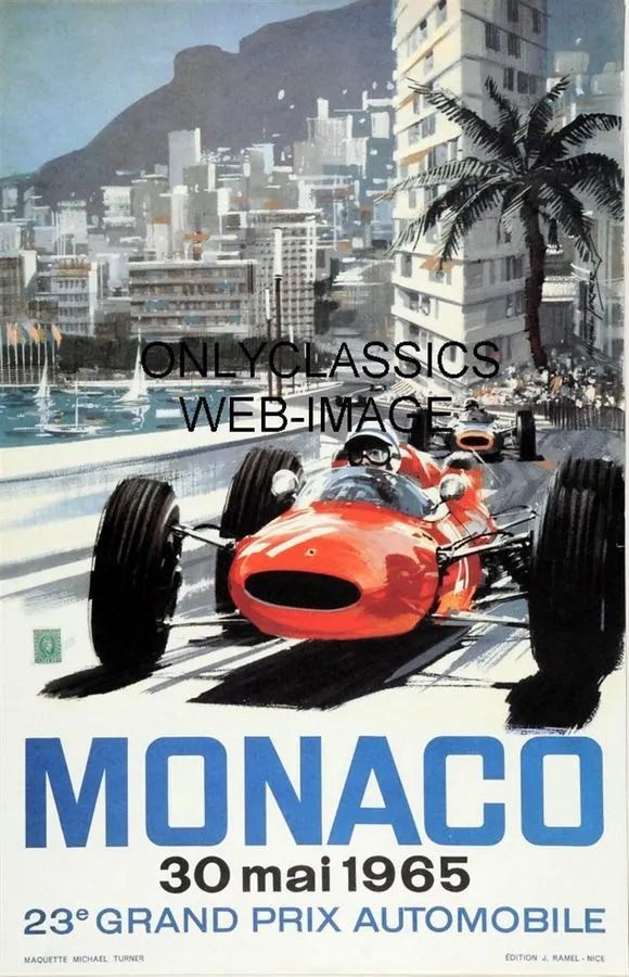 Vintage-style Motorsport Framed Print — Slate