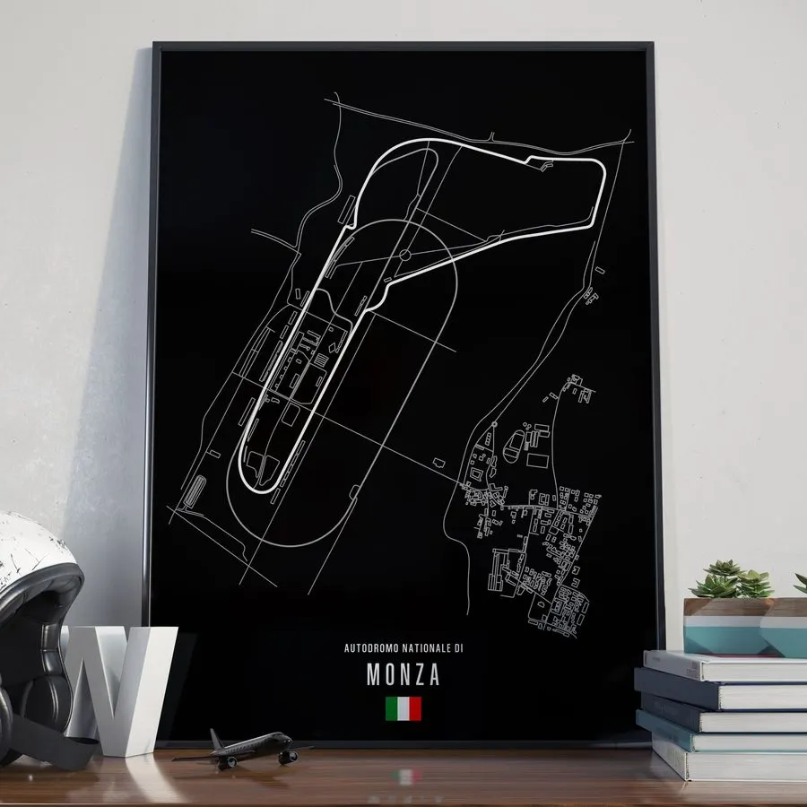 Heritage Motorsport Framed Print — Matte Black