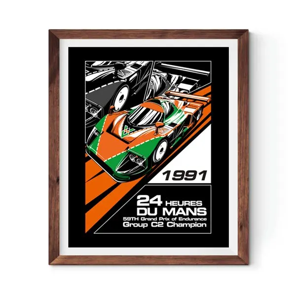Endurance Motorsport Framed Print — Sunset Orange