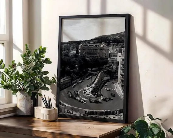 Heritage Motorsport Framed Print — Midnight