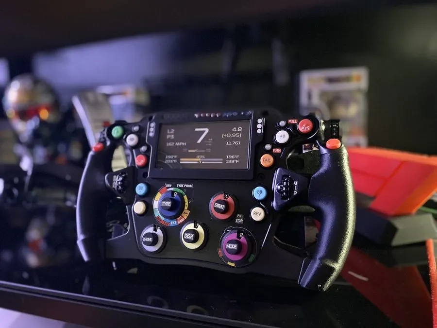 Azure Replica Racing Steering Wheel Display