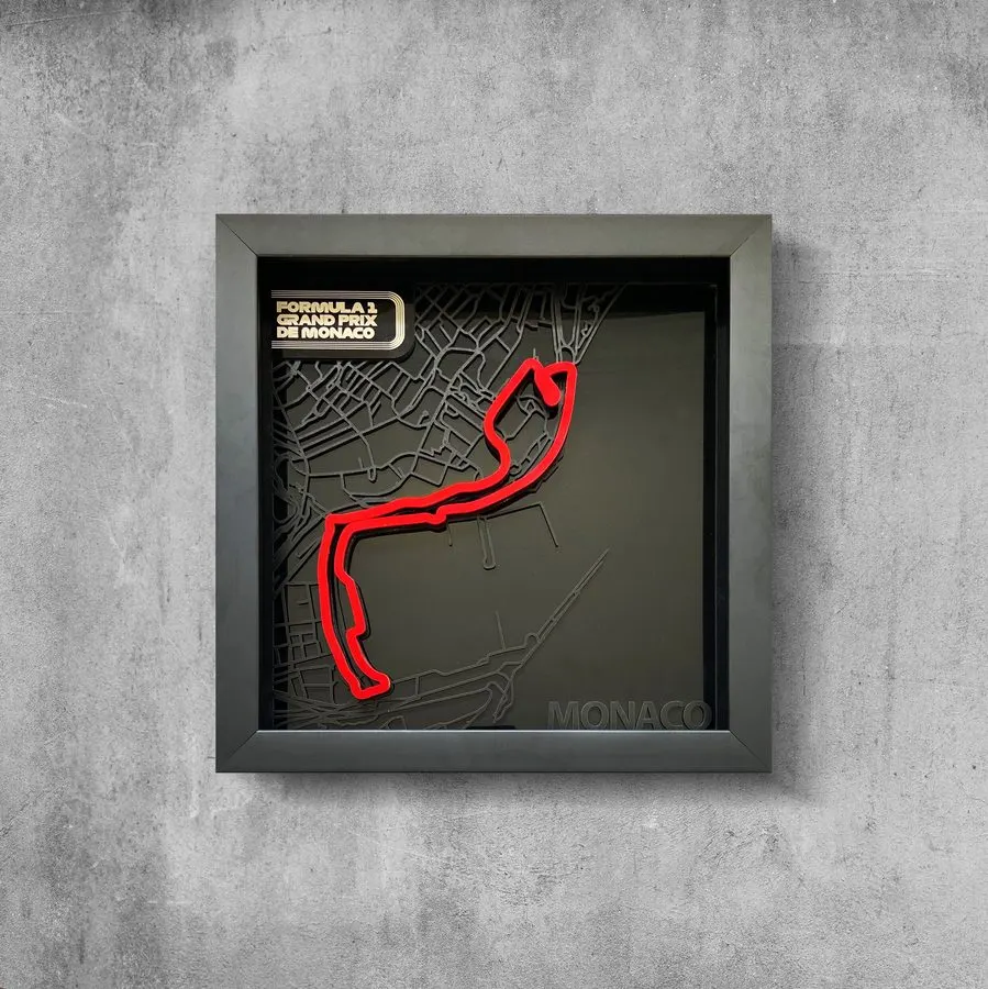 Modern Motorsport Framed Print — Titanium