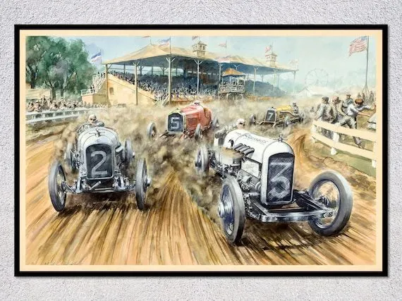 Rally Motorsport Framed Print — Titanium