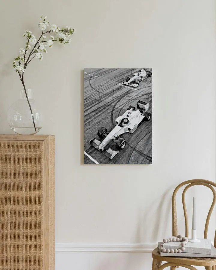 Modern Motorsport Framed Print — Pearl