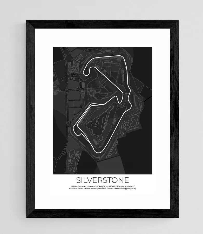 Retro Motorsport Framed Print — Matte Black