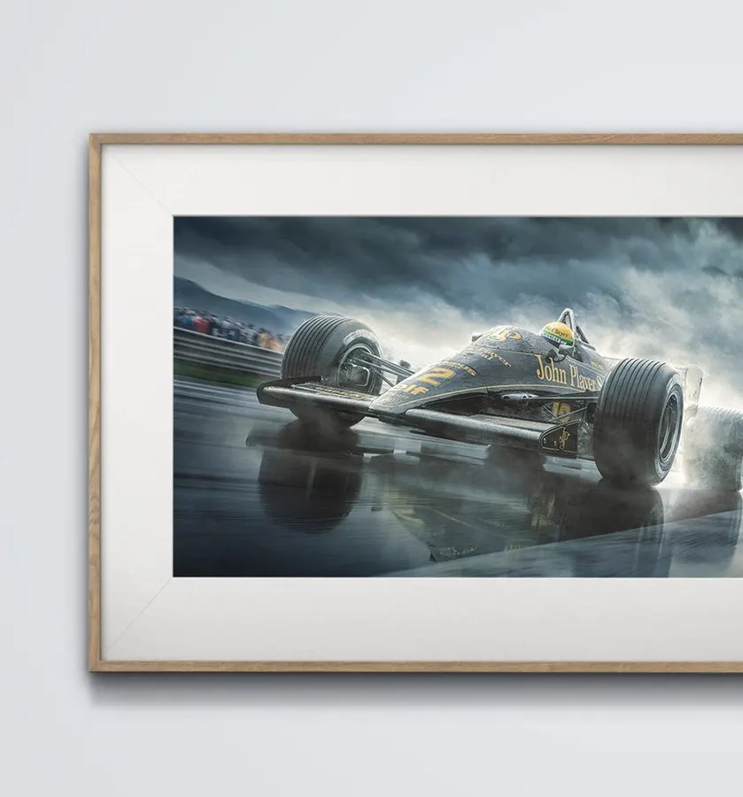 Rally Motorsport Framed Print — Crimson