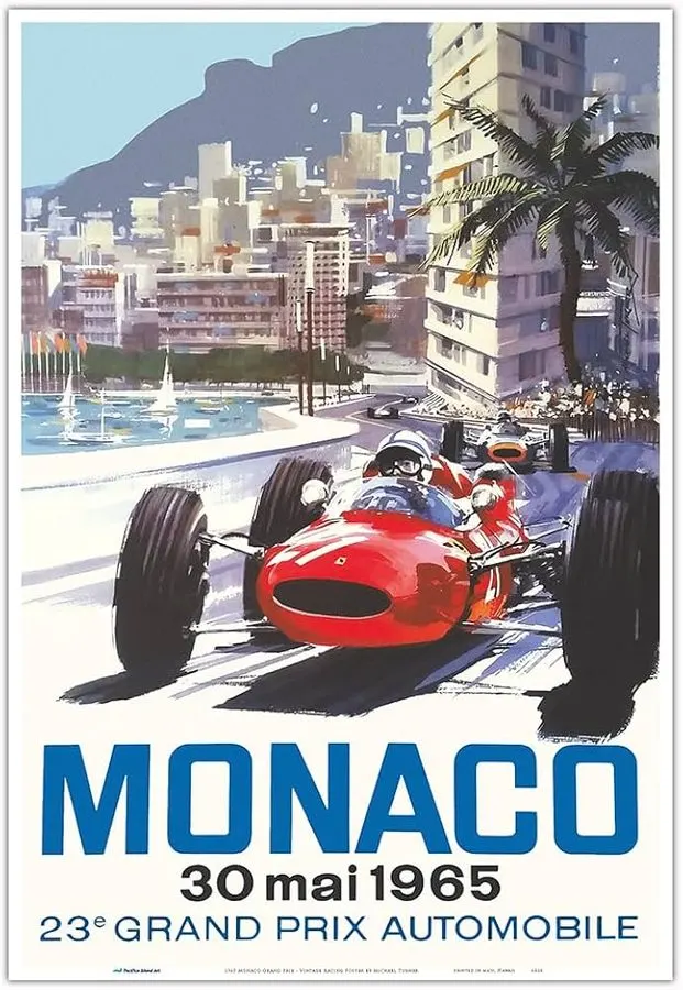 Retro Motorsport Framed Print — Championship White