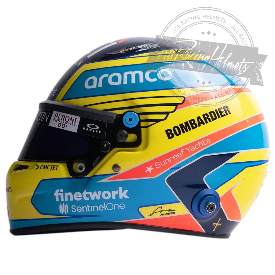 Royal Blue Replica Racing Helmet 1:2 Display