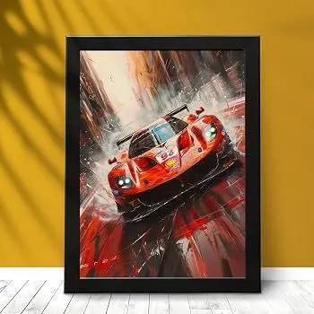 Touring Motorsport Framed Print — Crimson