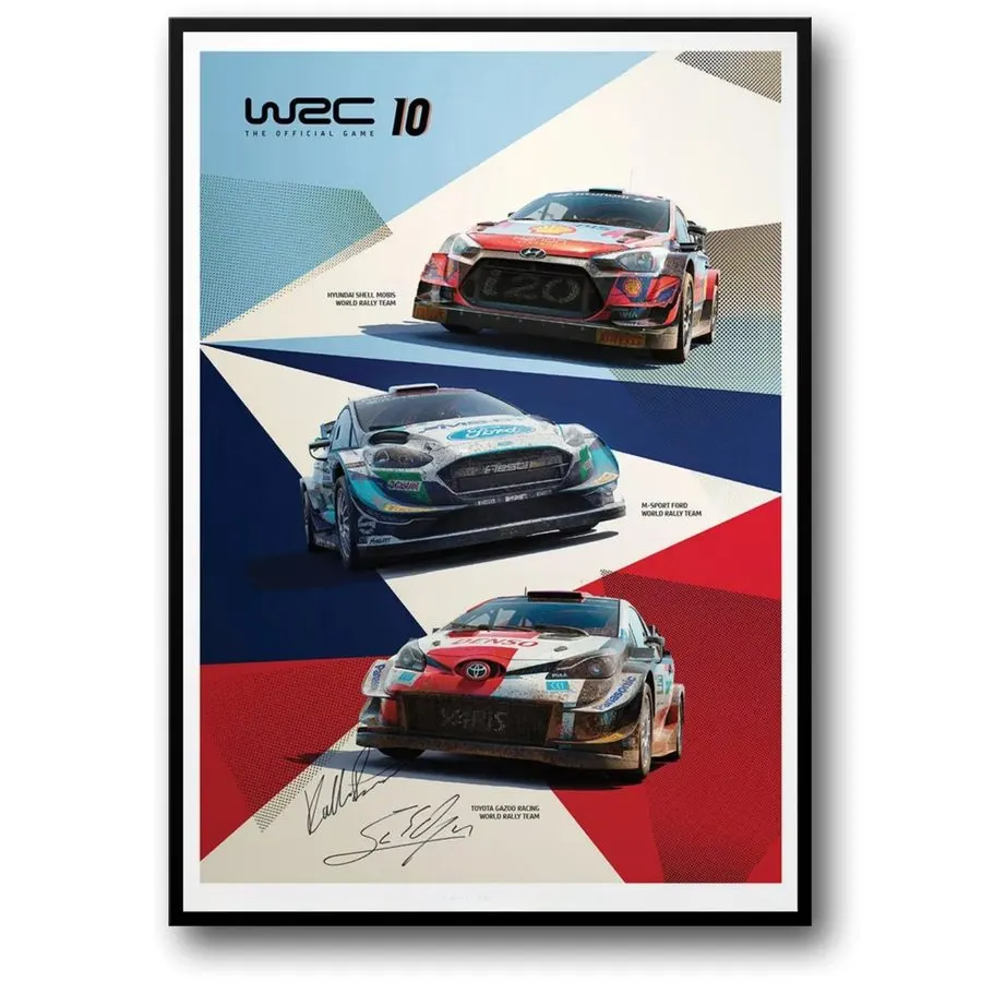 Rally Motorsport Framed Print — Cobalt