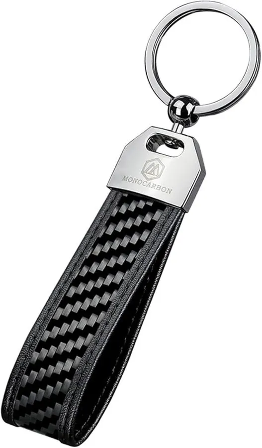 Midnight Carbon-Look Racing Keyring