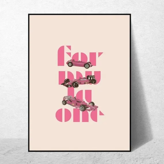 Modern Motorsport Framed Print — Bronze
