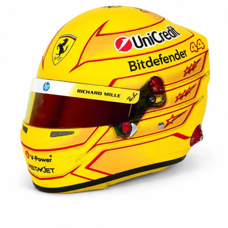 Fluoro Yellow Replica Racing Helmet 1:2 Display
