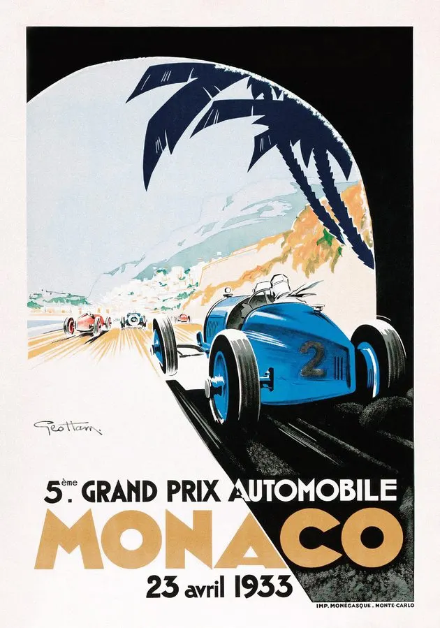 Retro Motorsport Framed Print — Pearl