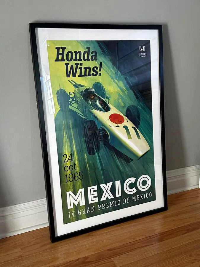Heritage Motorsport Framed Print — Ivory
