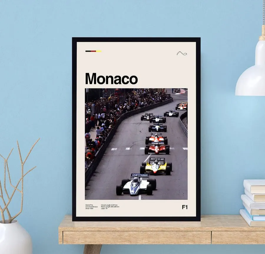 Classic Motorsport Framed Print — Royal Blue