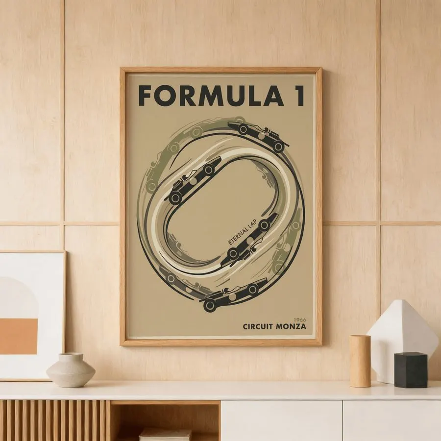 Classic Motorsport Framed Print — Graphite