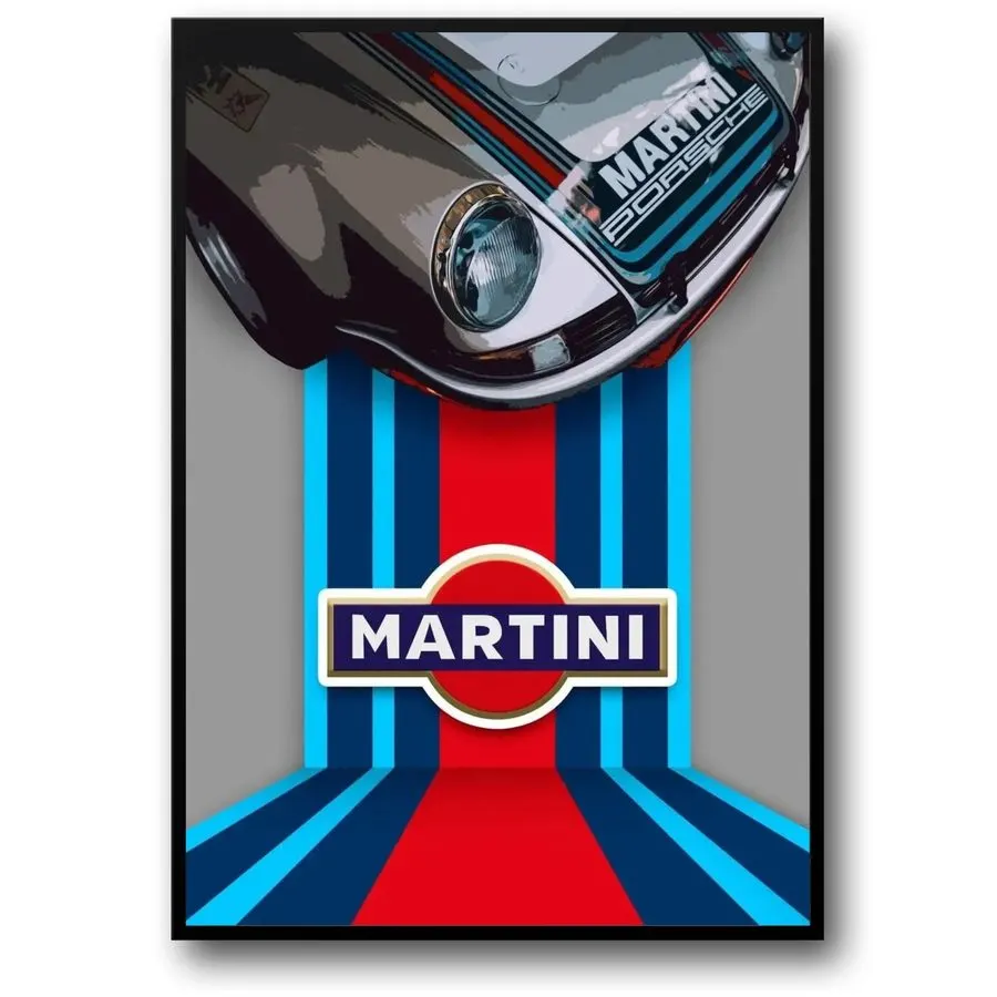 Touring Motorsport Framed Print — Sunset Orange