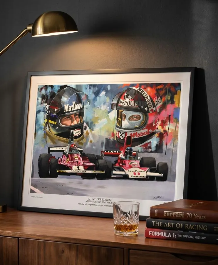 Heritage Motorsport Framed Print — Graphite