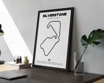Circuit Motorsport Framed Print — Matte Black