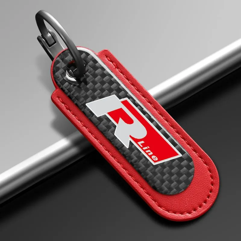 Crimson Carbon-Look Racing Keyring