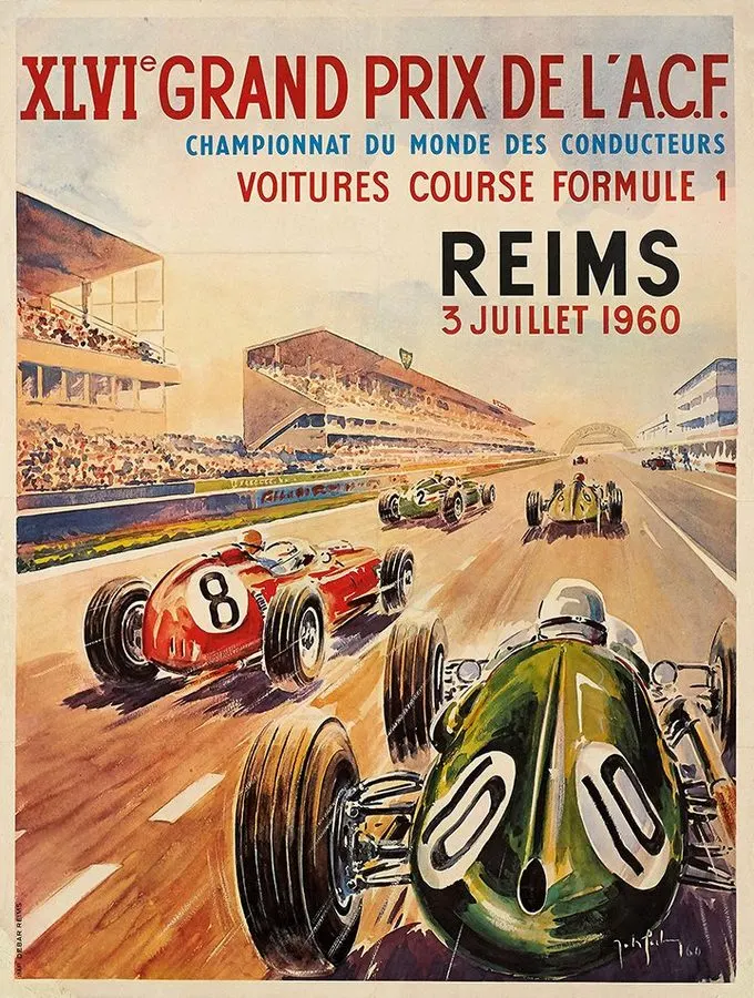 Heritage Motorsport Framed Print — Amber · Full Lock Studio