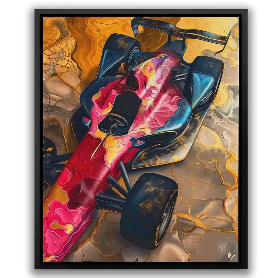 Rally Motorsport Framed Print — Matte Black