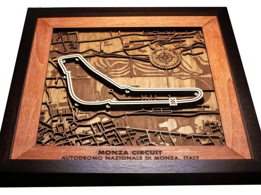 Circuit Motorsport Framed Print — Cobalt