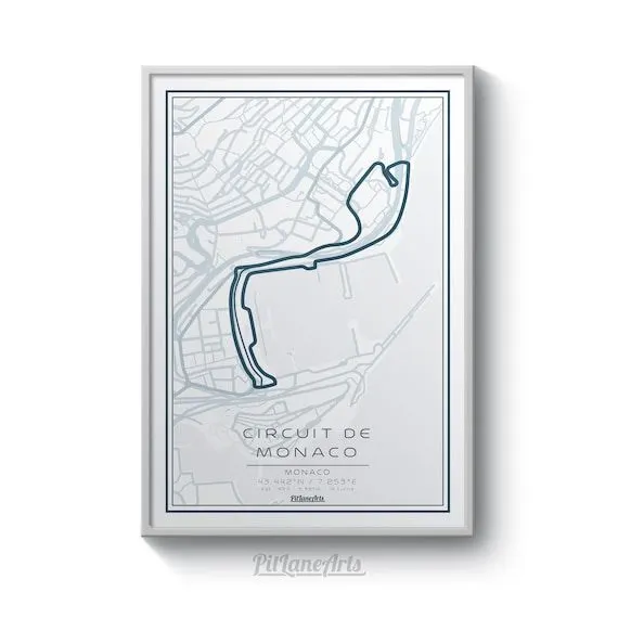Circuit Motorsport Framed Print — Amber · Full Lock Studio