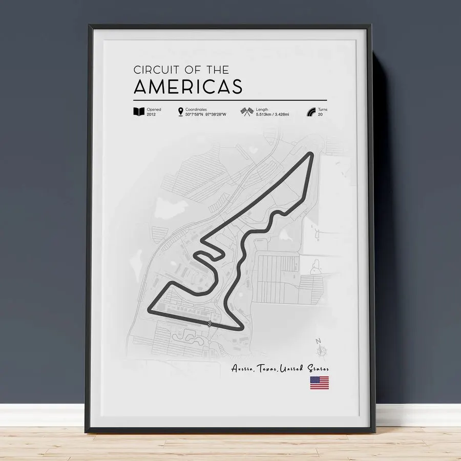 Retro Motorsport Framed Print — Titanium