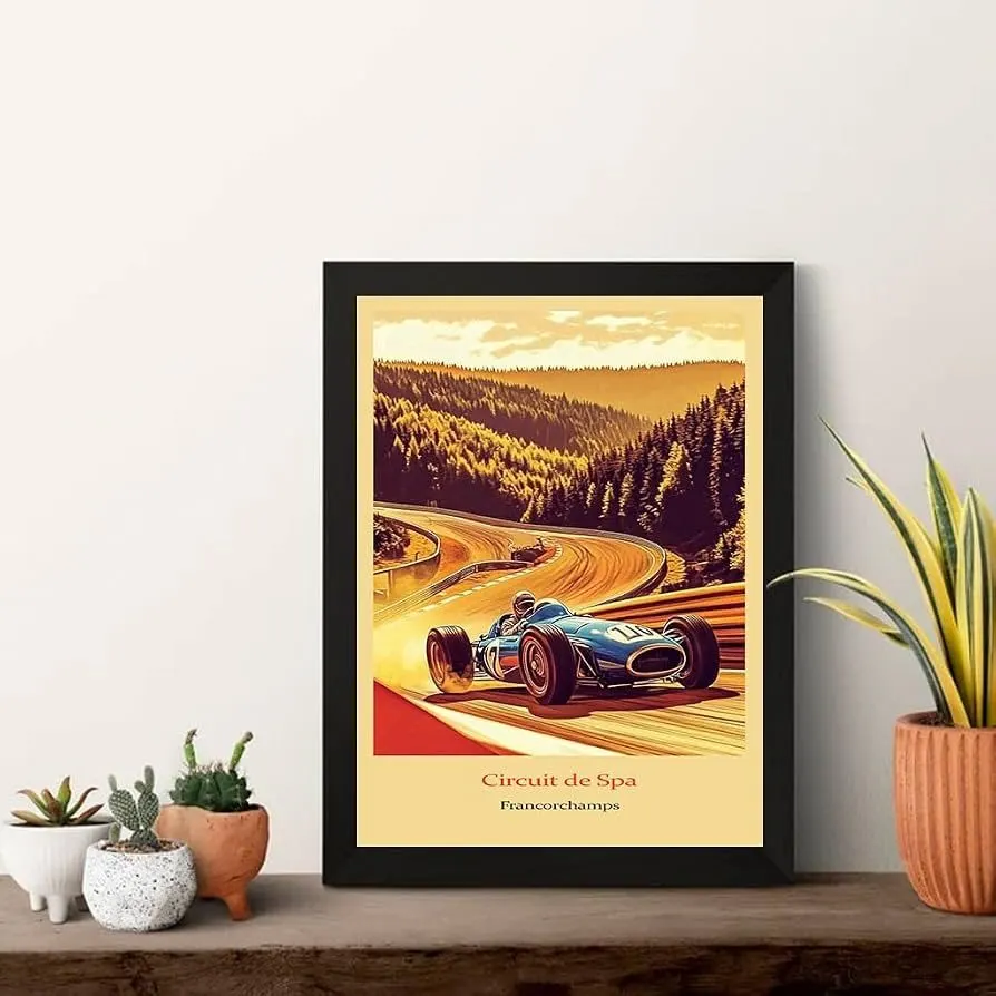 Touring Motorsport Framed Print — Azure