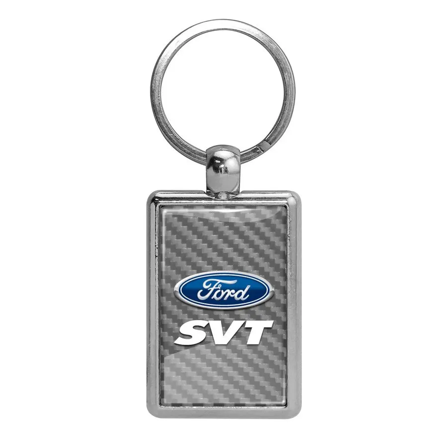Silver Carbon-Look Racing Keyring